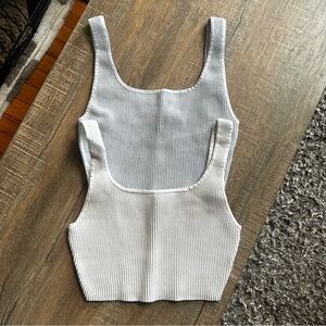 Babaton Sculpt Knit Squareneck Cropped Tank